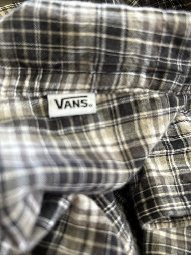 Vans Off The Wall Women’s Long Sleeve Form Fitting Pleated Plaid Shirt Medium - Picture 11 of 11
