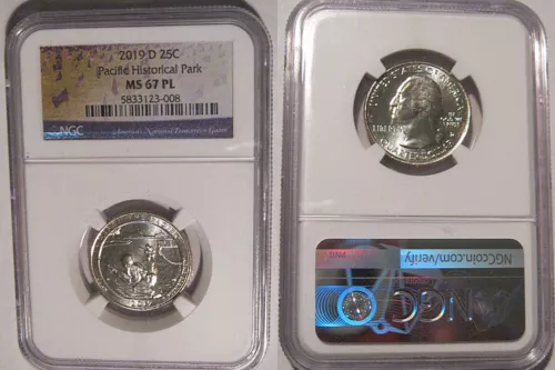 2019 D War In the Pacific Historical Park NP Quarter 25c NGC MS 67 PL PROOFLIKE