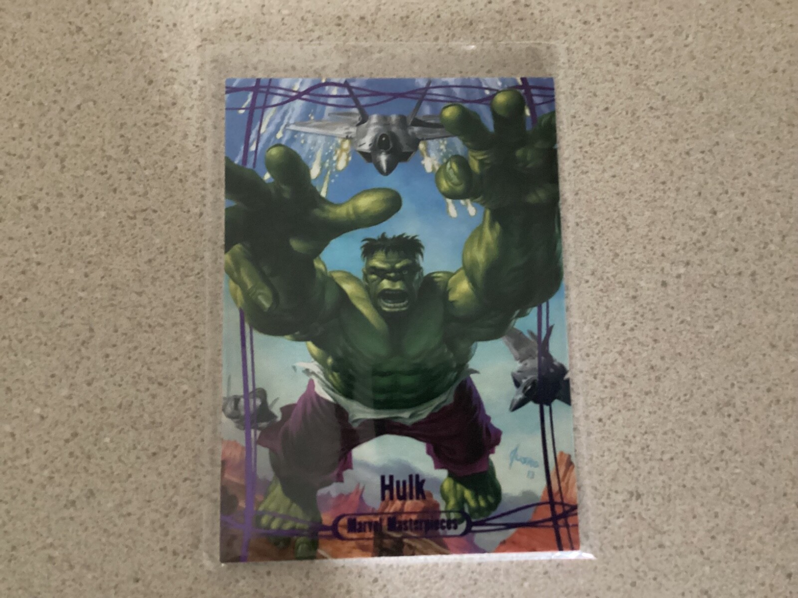 2016 Marvel Masterpieces Jusko PURPLE #85 HULK #081/199 Single Tier 4