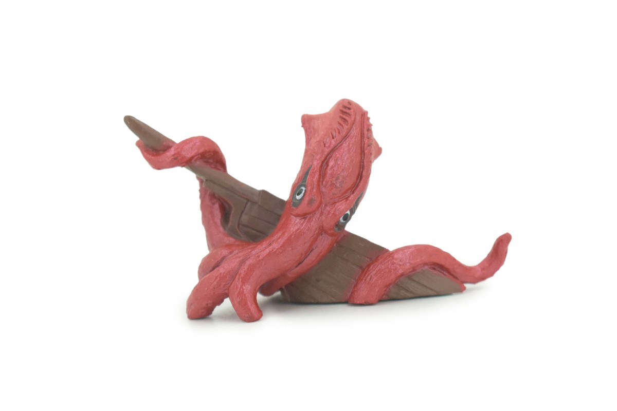 Kraken Toy Giant Squid Shipwreck Rubber Model, Toy, Gift, 2.75