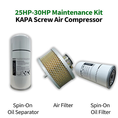 #ad KG 25 30HP Compressor repair kit，Spin On Oil Air SeparatorOil FilterAir Filter $392.00