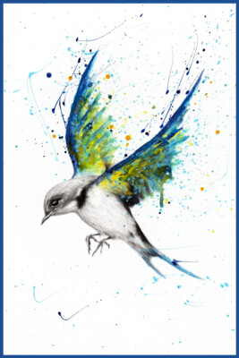 Marc Allante Achilles Bird Water Color Decorative Art Room Poster