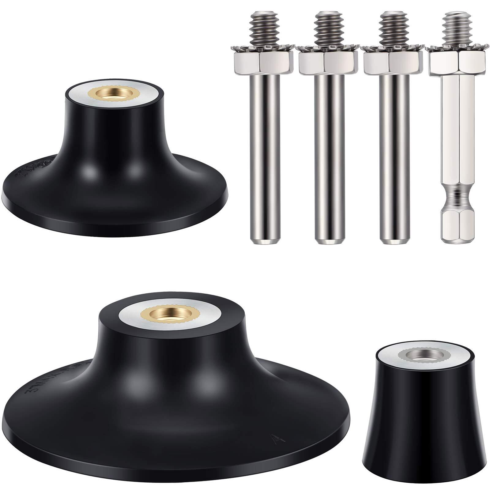 4 Pieces Disc Pad Holder Bristle Disc Set Including 1, 2, 3 Inch Sander Disc