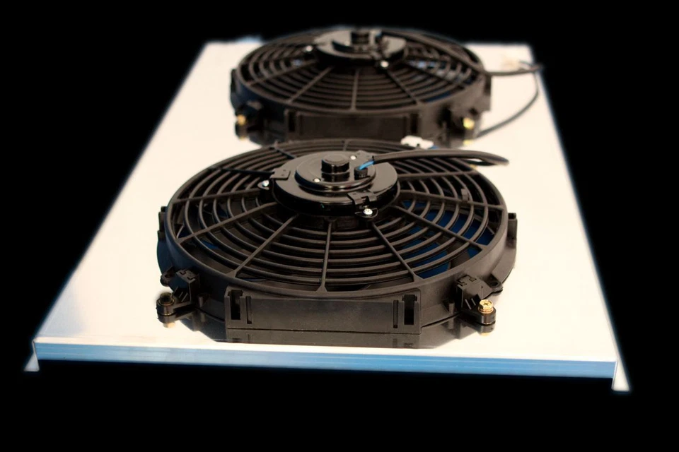 KKS ALUMINUM RADIATOR FAN SHROUD W/ 12" FANS FITS CHAMPION CC375 MC375 EC375 - Image 2 of 4