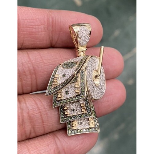 Roll of Money Pendant, 10k Yellow Gold 