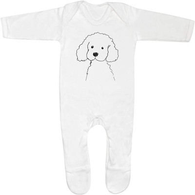 'Cute Poodle Sketch' Baby Romper Jumpsuits / Sleep suits (SS051420)