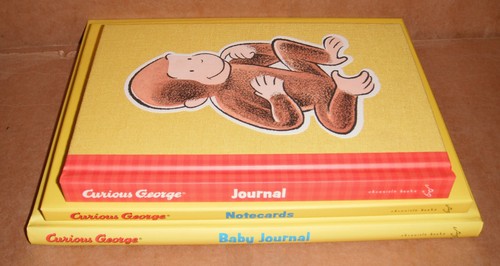 Lot of 3 Curious George Stationary Books Journals,Notcards by H A Rey - Bild 2 von 2