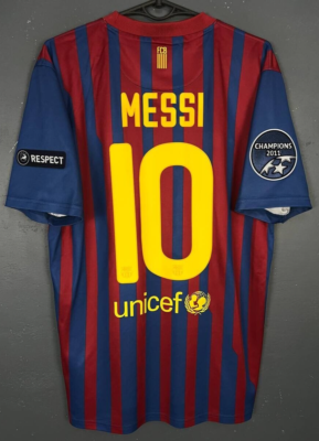 UEFA MEN'S FC BARCELONA 2011/2012 MESSI #10 FOOTBALL SOCCER SHIRT