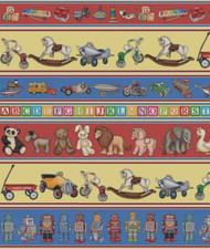 "Where The Toys Are" by Dan Morris 4 RJR Blocks Stuffies Wagon Robots etc. BTHY