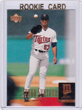 JOHAN SANTANA ROOKIE CARD Baseball 2001 Upper Deck STAR RC Twins New York Mets. rookie card picture