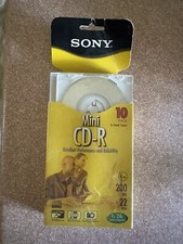Sony Mini CD-R Dischi Vuoti Confezione da 10 in Custodie Jewel 200MB 22 Min 8cm 1x - 24x
