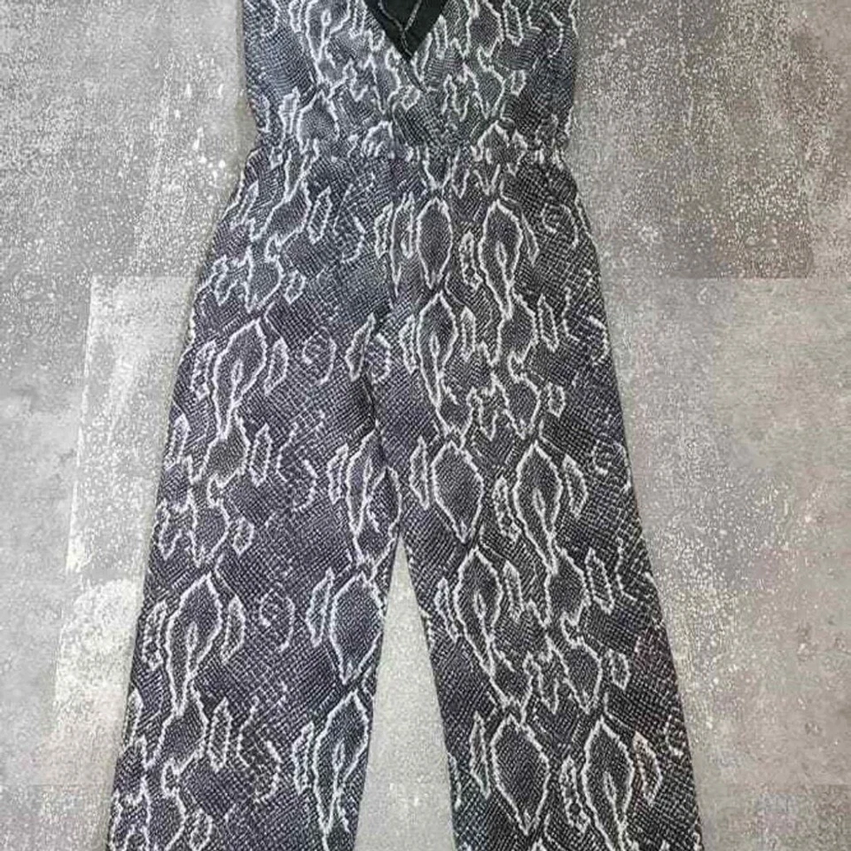 HAUTE HIPPIE Snake Print Silk Jumpsuit - Image 3 of 4