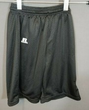 Russell Athletic Big Boys' Youth Mesh Short Size Sm Black Elastic Drawstring