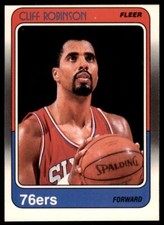 1988-89 Fleer Cliff Robinson . Philadelphia 76ers #88