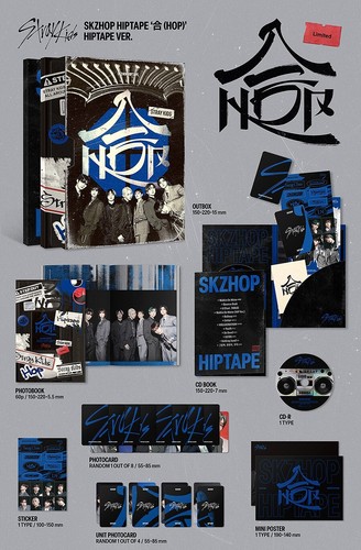 STRAY KIDS SKZHOP HIPTAPE 合(HOP) Album LIMITED Ver/CD+Book+2Card+Poster+POB+GIFT - Picture 7 of 11