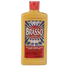 BRASSO 8 OUNCE METAL POLISH CLEANER CLEANS, SHINES, PROTECTS BRASS, COOPER, S/S