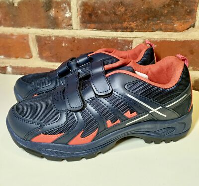 BNWT WOMENS CHUMS NAVY ORANGE TOUCH FASTEN TRAINERS UK EU 36 SHOES WIDE  FIT UK