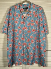 crown ivy shirt  mens XXL palm trees lightweight tropical ss