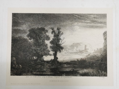 Starkwasserstich d nach dem Originalgemälde von REMBRANDT. LE MOULIN - Bild 2 von 5