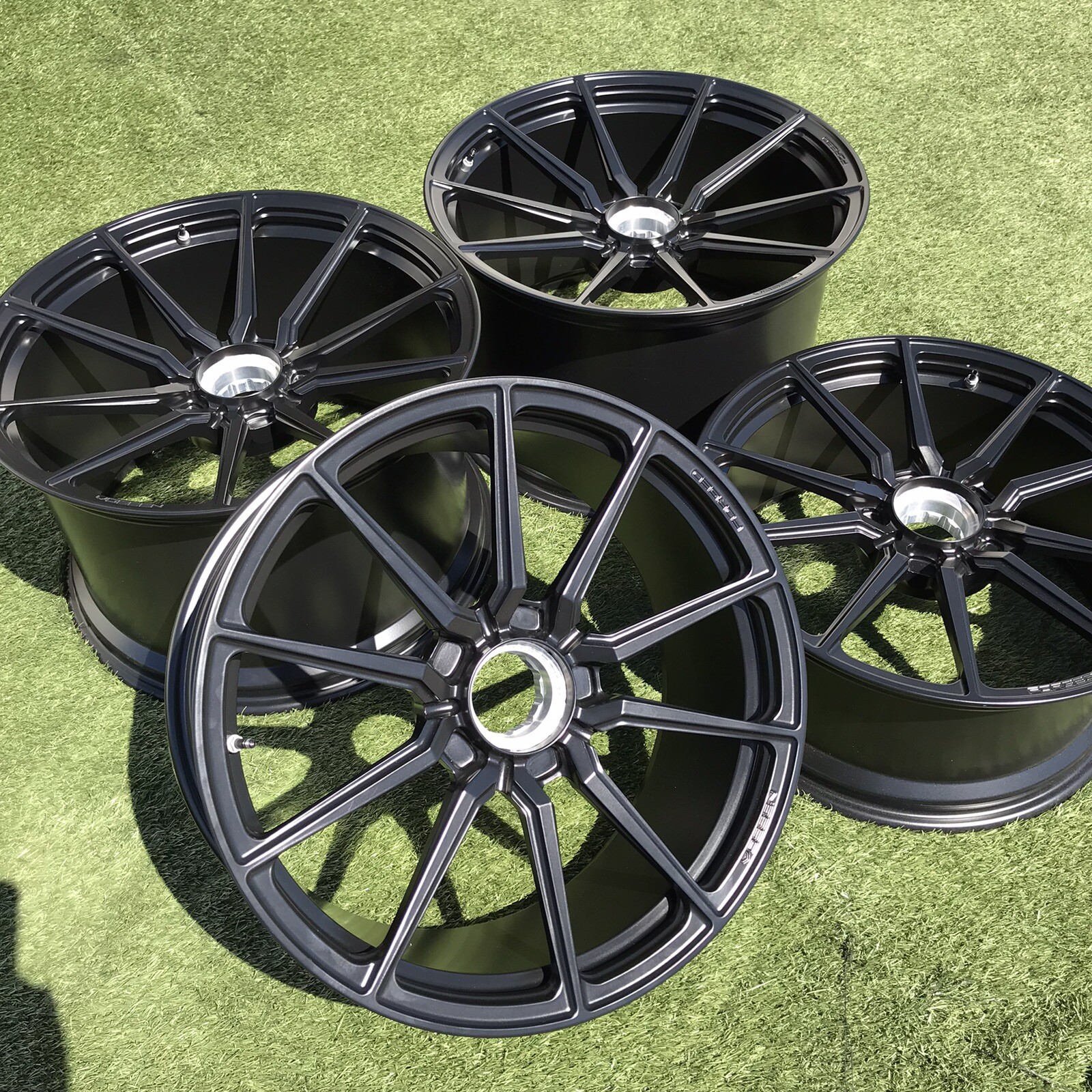 20" 21" FERRARI LA Ferrari RIMS VOSSEN FORGED SET 4 BLACK TPMS 21 20 WHEELS
