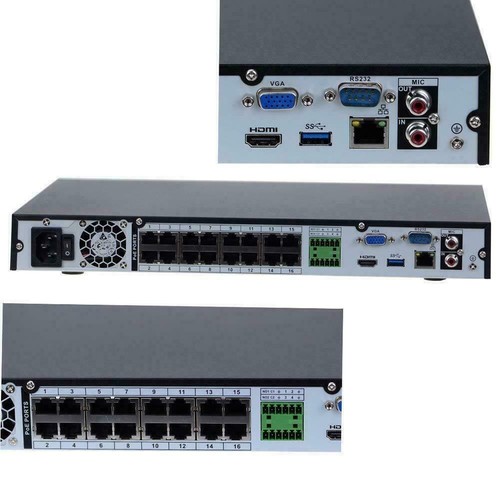 OEM NVR4216-16P-4KS2 Seguridad 16 Canales 16 PoE 4K 8MP Hasta 12 TB Capacidad - Imagen 2 de 7