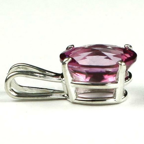 Colgante de plata esterlina 925, topacio rosa puro, SP002 - Imagen 2 de 4