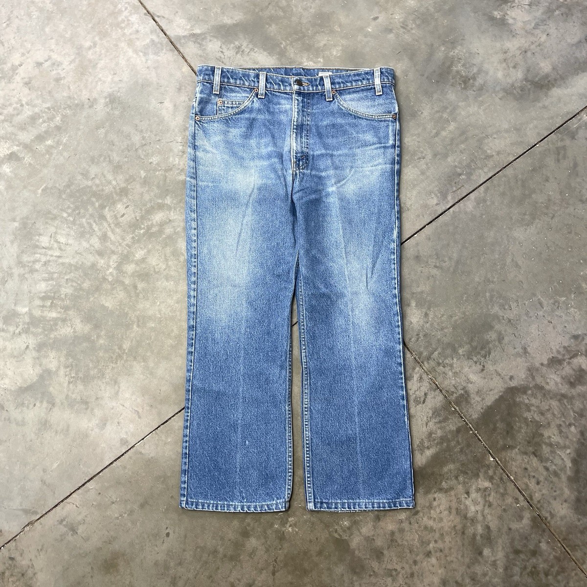 Vintage Levi's 517 Jeans Bootcut Flare 80s Made In USA Blue Denim