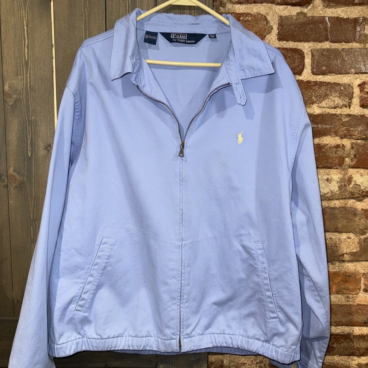 Vintage 90's Polo Ralph Lauren Blue Harrington Bi-Swing Jacket XL