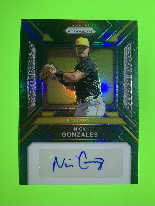 2024 Panini Prizm #SS-NG Nick Gonzales Sensational Signatures Green Prizms