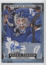 2015-16 Upper Deck Portfolio Rookie Color Photos Garret Sparks #213 Auto 02pb