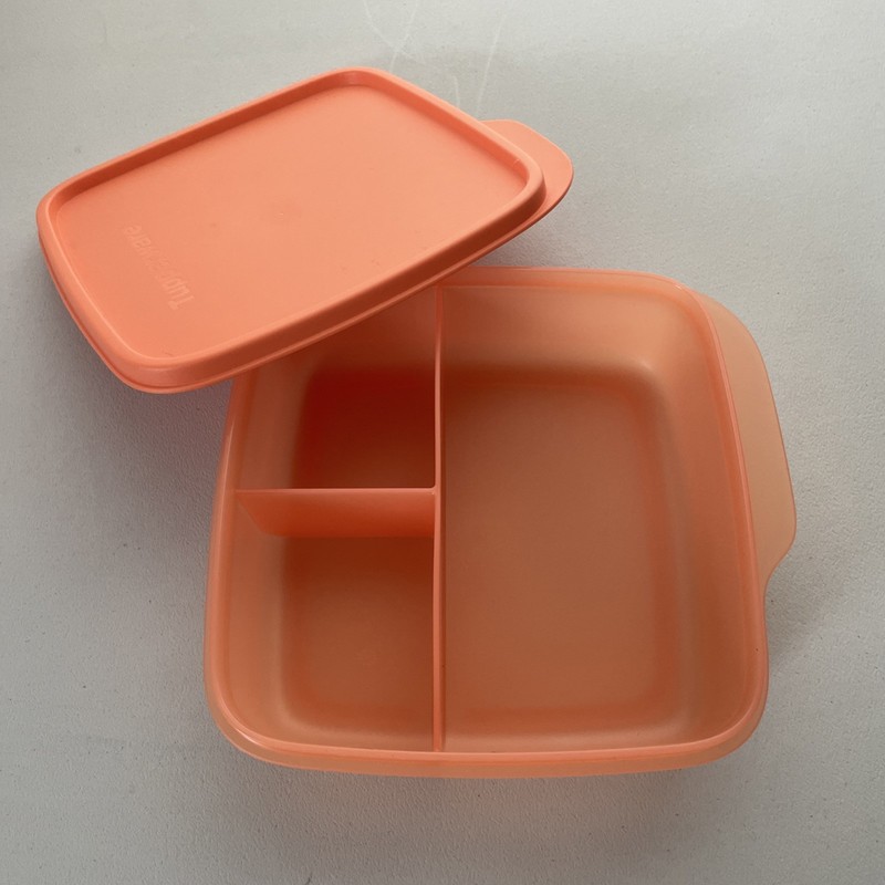 Tupperware ECO+ LUNCH IT CONTAINER in Orange NEW Bento Box Airtight Seal