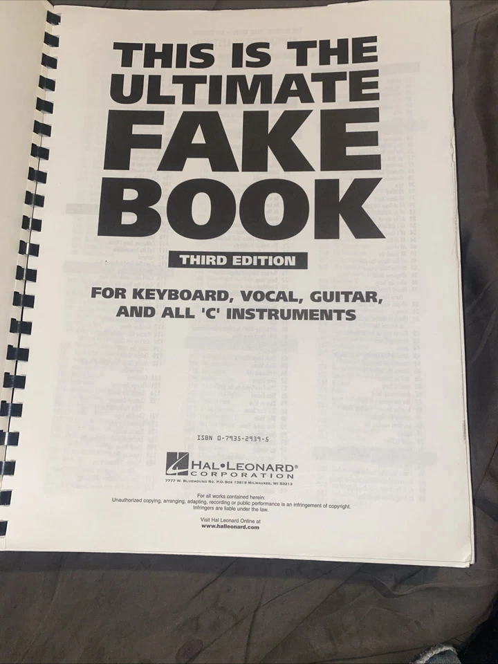 This Is The Ultimate Fake Book Over 1200 Songs For "C" Instruments, 4th Edition - Image 2 of 3