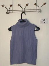 Airport Women’s Purple Sleeveless Pullover Sweater Size Lg