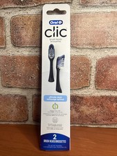 Oral-B Clic Toothbrush Ultimate Clean Replacement Brush Heads, Black, 2 Count