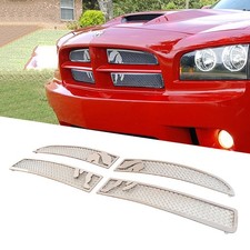 Fits 2005-2010 Dodge Charger Honeycomb Style Chrome Stainless Steel Mesh Grille