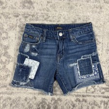 Polo Ralph Lauren Bf Short Sr 5po Girl Jean Patch Shorts Size 10