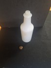 5.25 Inch Vintage Milk Glass Bottle with Metal Screw Top — photo 2