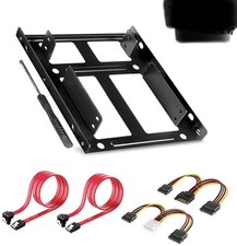 Metal Mounting Bracket kit 2.5 to 3.5, Convert Any 2.5 inch Solid State Drive