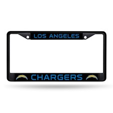 Los Angeles Chargers Black Chrome License Plate Frame For Car Truck