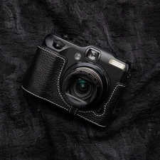 For Canon G12 Case Vintage Genuine Leather Half-Wrap Camera Case