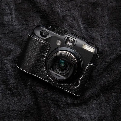 ARTFOTO For Canon G12 Case Vintage Genuine Leather Half-Wrap Camera Case