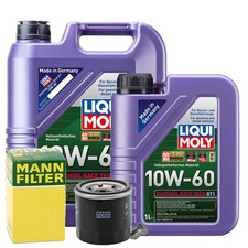 Motoröl 10W60 LIQUI MOLY 6L+MANN Ölfilter+Ölablassschraube