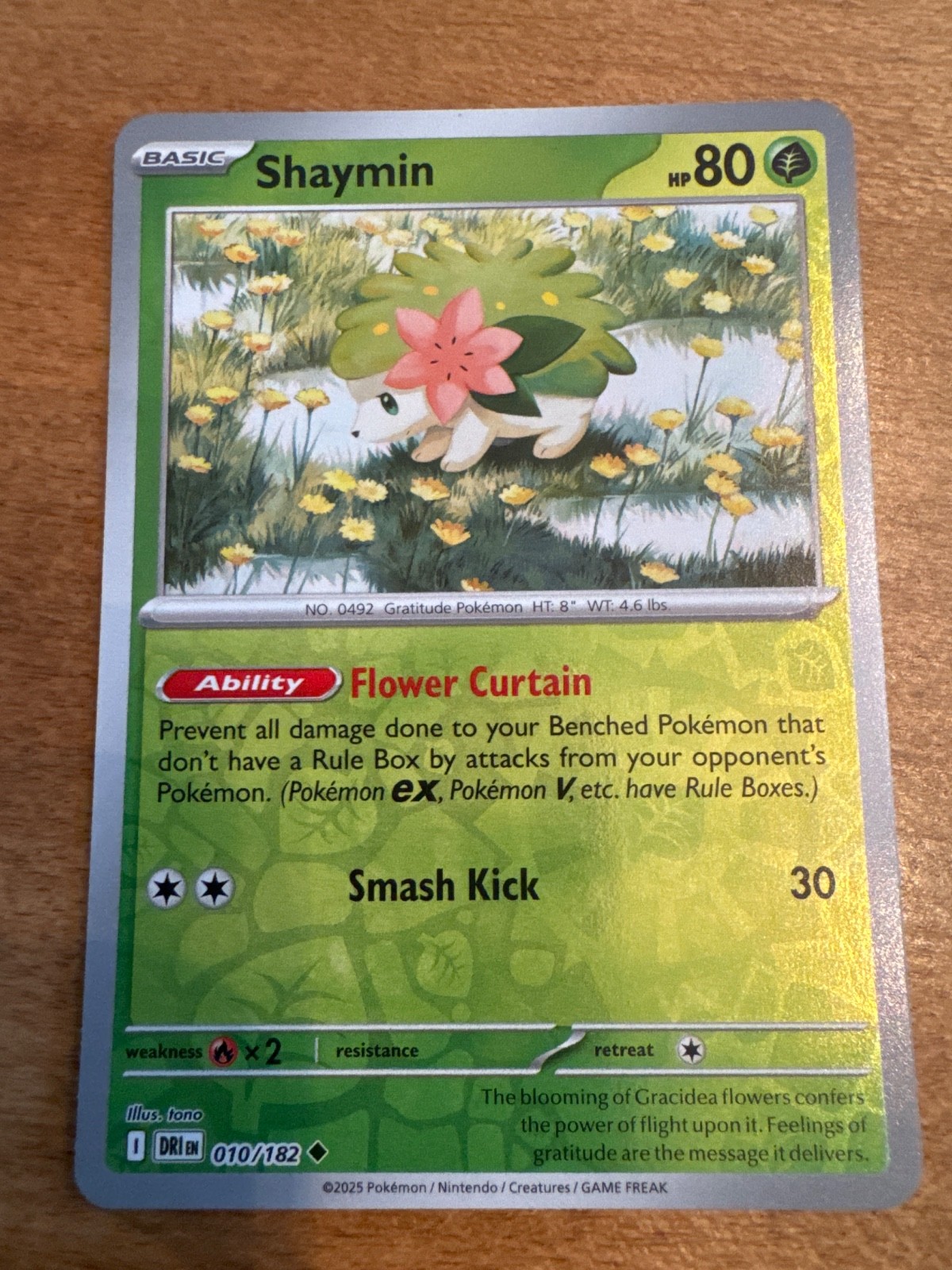 Shaymin Reverse Holo 010/182 Uncommon SV10: Destined Rivals NM Pokémon