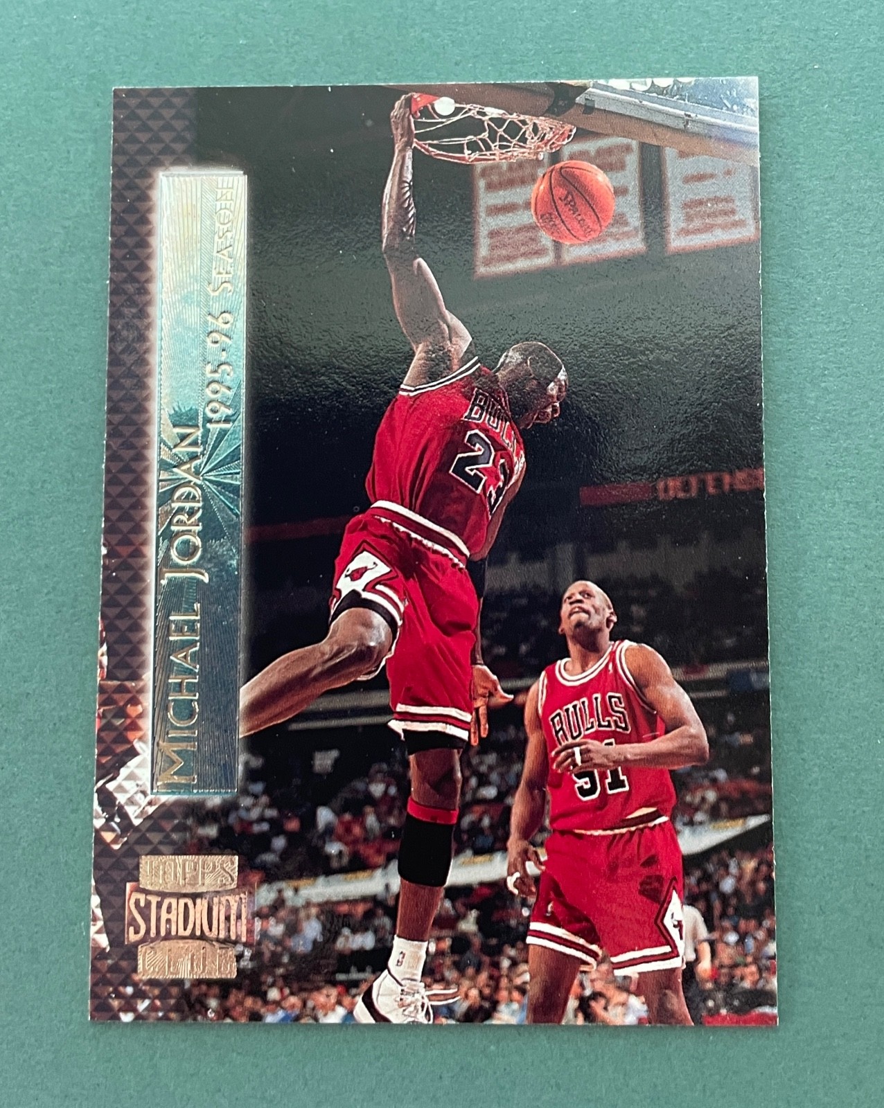 1996-97 Topps Stadium Club Michael Jordan Shining Moments #SM2 HOF Chicago Bulls