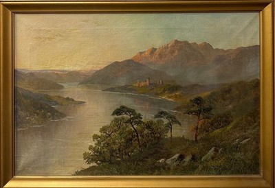 Francis E Jamieson Loch Lomond Öl auf Leinwand signiert schottische Landschaftskunst