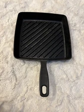 Cast Iron Grill Pan Square Cast Iron Griddle Pan Seasoned 10”