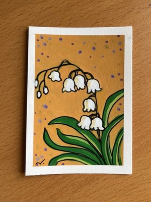 Original ACEO Series Flower illustrations Lily Of The Valley by The Art Auditor