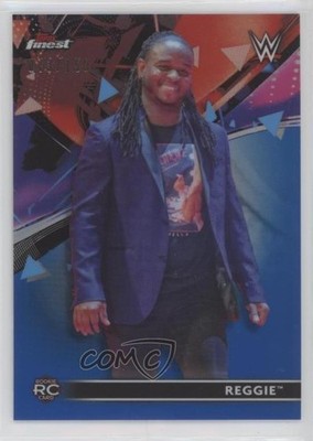 2021 Topps Finest WWE Blue Refractor 73/150 Reggie #31 Rookie RC 0w6