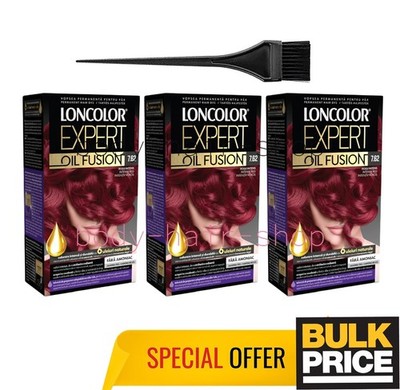 Loncolor Expert 7.62 Intense Red Hair Color Cream Salon-Style Formula 3er Pack