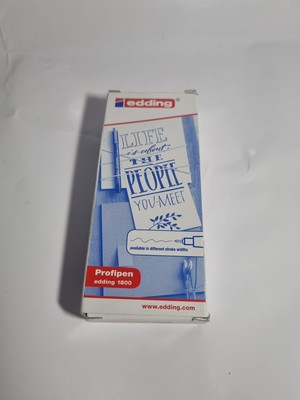 Edding 1800 Profipen, HOCHPRÄZISE 0,1 mm Feder Zeichenstifte SCHWARZ (BOX 10 STIFTE)